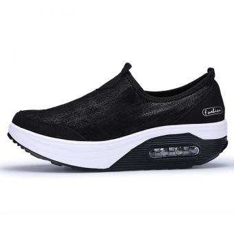 KAILIJIE Women's Fashion Casual Slip On Wedge Sneakers Fitness Shoes (Black) June 2018 - 3 KAILIJIE Women's Fashion Casual Slip on Wedge Sneakers Fitness Shoes (Black) - 3