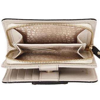 Kate Spade Wellesley Cara French Leather Clutch Wallet - BeigeBlack June 2018 - 3 Kate Spade Wellesley Cara French Leather Clutch Wallet - BeigeBlack - 3