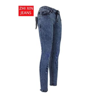 Korea Women's Tattered Classic Ripped Skinny Jeans April 2018 - 2 Korea Women's Tattered Classic Ripped Skinny Jeans - 2