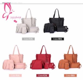 Korean 4 In 1 Fashion Elegant Shoulder Leather Bag June 2018 - 2 Korean 4 in 1 Fashion Elegant Shoulder Leather bag - 2