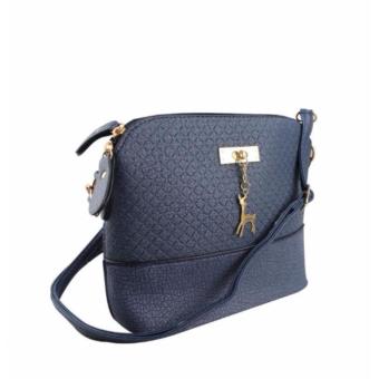 Korean Bag Leather Sling Bag Reindeer Charm Chain Blue Casual Bag Body Bag Crossbody Bag Korean Fashion Bag June 2018 - 2 Korean Bag Leather Sling Bag Reindeer Charm Chain Blue Casual Bag Body Bag Crossbody Bag Korean Fashion Bag - 2