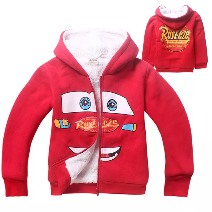 Korean Fashion 5-12 Years Old Boy or Girls Winter Travel Plus Velvet Double Warm Coats(Color:Red Rusteze)  
