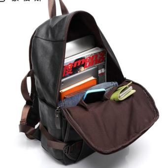 Korean Style Large PU Leather Travel Bag/Backpacks(Brown) - Intl June 2018 - 2 Korean Style Large PU leather Travel Bag/Backpacks(Brown) - intl - 2