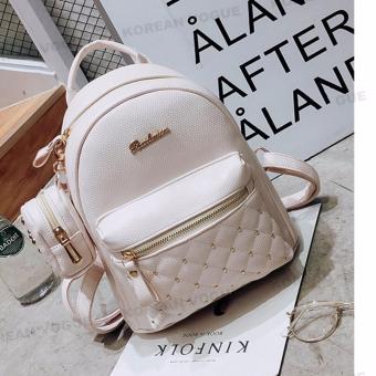 Korean Vogue 2 Pieces KV4009 Mysterious Black Series High Quality Synthetic Leather Student Unique Style Casual Backpack Bag Set June 2018 - 2 Korean Vogue 2 Pieces KV4009 Mysterious Black Series High Quality Synthetic Leather Student Unique Style Casual Backpack Bag Set - 2