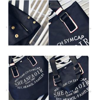 Korean Vogue TB-023 Premium Quality Waterproof Nylon Fashion Letters Large Capacity Tote Bag Series Ladies Travel Shopping Sport Gym Handbag Shoulder Bag(Black) June 2018 - 5 Korean Vogue TB-023 Premium Quality Waterproof Nylon Fashion Letters Large Capacity Tote Bag Series Ladies Travel Shopping Sport Gym Handbag Shoulder Bag(Black) - 5