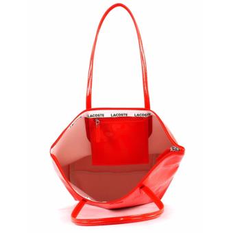 LACOSTE WOMEN'S L.12.12 CONCEPT VERTICAL TOTE BAG RED June 2018 - 2 LACOSTE WOMEN'S L.12.12 CONCEPT VERTICAL TOTE BAG RED - 2