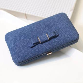 Ladies Long Bowknot Flap Bag PU Leather Wallet Phone BoxClutch Bag Women High Capacity Handbag Cute Coins PurseMultiple Card Holder (Blue) - Intl June 2018 - 3 Ladies Long Bowknot Flap Bag PU Leather Wallet Phone BoxClutch Bag Women High Capacity Handbag Cute Coins PurseMultiple Card Holder (Blue) - intl - 3