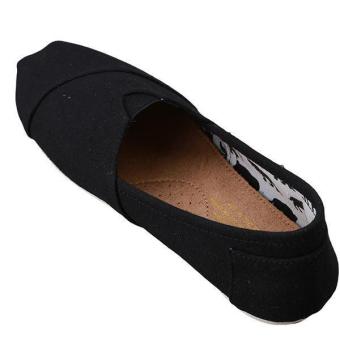 LALANG Unisex Solid Flat Canvas Shoes Lazy Casual Shoes CoupleLoafers Comfortable Slip-on Shoes Black July 2018 - 5 LALANG Unisex Solid Flat Canvas Shoes Lazy Casual Shoes CoupleLoafers Comfortable Slip-on Shoes Black - 5