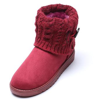 LALANG Women Snow Boot Ankle Short Boots Winter Warm Platform ShoesWine Red June 2018 - 2 LALANG Women Snow Boot Ankle Short Boots Winter Warm Platform ShoesWine red - 2