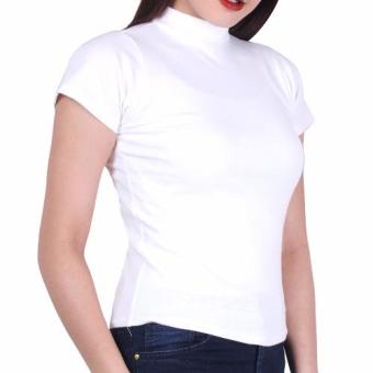 Latest Trend Plain Turtle Neck Blouse (White) July 2018 - 3 Latest Trend Plain Turtle Neck Blouse (White) - 3
