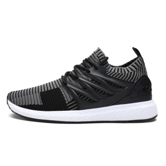 Lechgo Men Trend Fly Weave Runnning Sock Shoes Boost Soft SolesCasual Sport Shoes (Grey) NYY132 - Intl June 2018 - 3 Lechgo Men Trend Fly Weave Runnning Sock Shoes Boost Soft SolesCasual Sport Shoes (Grey) NYY132 - intl - 3