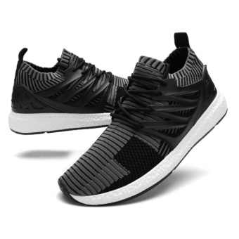 Lechgo Men Trend Fly Weave Runnning Sock Shoes Boost Soft SolesCasual Sport Shoes (Grey) NYY132 - Intl June 2018 - 4 Lechgo Men Trend Fly Weave Runnning Sock Shoes Boost Soft SolesCasual Sport Shoes (Grey) NYY132 - intl - 4