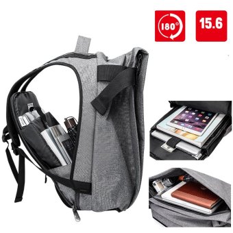 Leisure Canvas Unisex Men Women Anti-theft Backpacks Rucksack Business Travel 15.6inch Laptop Bag School College Bag Daypack (Grey) - Intl June 2018 - 3 Leisure Canvas Unisex Men Women Anti-theft Backpacks Rucksack Business Travel 15.6inch Laptop Bag School College Bag Daypack (Grey) - intl - 3