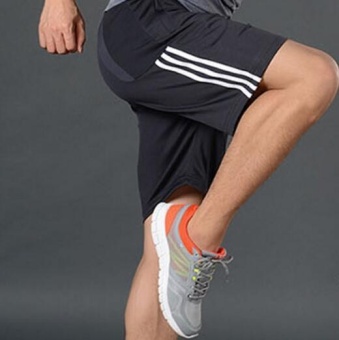 Leyi Men's Running Loose Fitting Large Size Sports Shorts(grey) July 2018 - 3 Leyi Men's running loose fitting large size sports shorts(grey) - 3