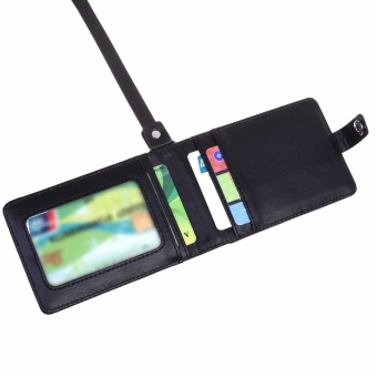 Lightning Power-Folding PU Leather Vertical ID Card Holder With 2ID Window And 3 Card Slots, With PU Neck Strap Band Lanyard(Black)- Intl April 2018 - 3 Lightning Power-Folding PU Leather Vertical ID Card Holder with 2ID Window and 3 Card Slots, with PU Neck Strap Band Lanyard(Black)- intl - 3