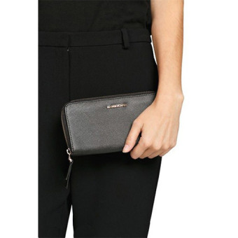 Mashana Mango Saffiano Effect Zip PU Leather Long Wallet PurseMS-SMB June 2018 - 2 Mashana Mango Saffiano Effect Zip PU Leather Long Wallet PurseMS-SMB - 2