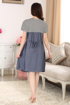 Maternity Clothing Casual Women Clothes Striped Maternity DressNursing Dress Long-Sleeve Pregnant Women Breastfeeding Dress - Intl June 2018 - 4 Maternity Clothing Casual Women Clothes Striped Maternity DressNursing Dress Long-Sleeve Pregnant Women Breastfeeding Dress - intl - 4