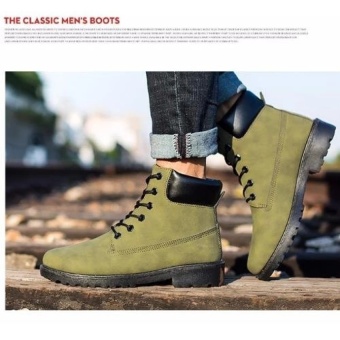Max Collection Fashion Genuine Leather Dr Martin Boots Warm FurHigh Top Casual Martin Shoes Men Boots Ankle Motorcycle BootsLelaki Boots Buku Lali (Green) - Intl June 2018 - 4 Max Collection Fashion Genuine Leather Dr Martin Boots Warm FurHigh Top Casual Martin Shoes Men Boots Ankle Motorcycle BootsLelaki Boots Buku Lali (Green) - intl - 4