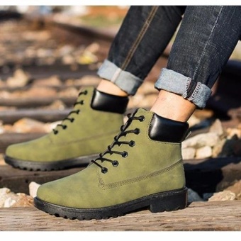Max Collection Fashion Genuine Leather Dr Martin Boots Warm FurHigh Top Casual Martin Shoes Men Boots Ankle Motorcycle BootsLelaki Boots Buku Lali (Green) - Intl June 2018 - 5 Max Collection Fashion Genuine Leather Dr Martin Boots Warm FurHigh Top Casual Martin Shoes Men Boots Ankle Motorcycle BootsLelaki Boots Buku Lali (Green) - intl - 5