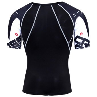 Men Compression Sets Pants And Short Sleeve T Shirts 3D Print LycraJoggers Tights Tops Leggings Fitness Brand Clothing MMA(Letterwhite Set) - Intl June 2018 - 4 Men Compression Sets Pants and Short Sleeve T Shirts 3D Print LycraJoggers Tights Tops Leggings Fitness Brand Clothing MMA(Letterwhite set) - intl - 4