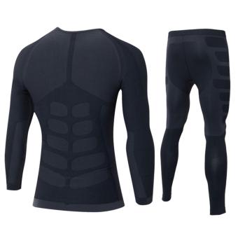 Men Compression Thermal Underwear Set Quick Dry Tights Stretch BaseLayers(Grey) - Intl June 2018 - 2 Men Compression Thermal Underwear Set Quick Dry Tights Stretch BaseLayers(Grey) - intl - 2