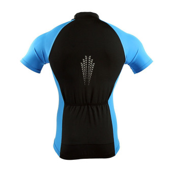 Men Cycling Jersey Set Short Sleeve Suit Bike Bicycle T ShirtsShorts Gel Padded Summer - Blue June 2018 - 3 Men Cycling Jersey Set Short Sleeve Suit Bike Bicycle T ShirtsShorts Gel Padded Summer - Blue - 3