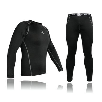 Men Thermal Fleece Compression Base Layer Shirt Leggings Tights Set- INTL June 2018 - 2 Men Thermal Fleece Compression Base Layer Shirt Leggings Tights Set- INTL - 2