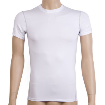 Men's Basketball Sport Quick-drying Tights Shirt T-shirt (White) June 2018 - 2 Men's Basketball Sport Quick-drying Tights Shirt T-shirt (White) - 2