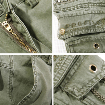 Men's Cargo Pants Casual Multi Pocket Trousers No Belts(Khaki) June 2018 - 2 Men's Cargo Pants Casual Multi Pocket Trousers No Belts(Khaki) - 2