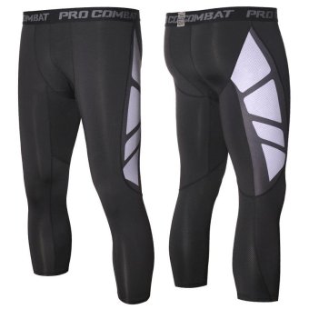 Men's Compression Capri Shorts Baselayer Cool Dry Sports Tights For Basketball Fitness - Intl June 2018 - 2 Men's Compression Capri Shorts Baselayer Cool Dry Sports Tights for Basketball fitness - intl - 2