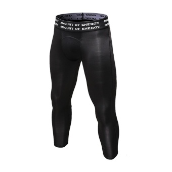Men's Compression Fitness Pants 3/4 Sports Tights Leggings(Black) - Intl April 2018 - 3 Men's Compression Fitness Pants 3/4 Sports Tights Leggings(Black) - intl - 3
