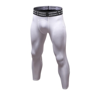 Men's Compression Fitness Pants 3/4 Sports Tights Leggings(White) - Intl June 2018 - 4 Men's Compression Fitness Pants 3/4 Sports Tights Leggings(White) - intl - 4