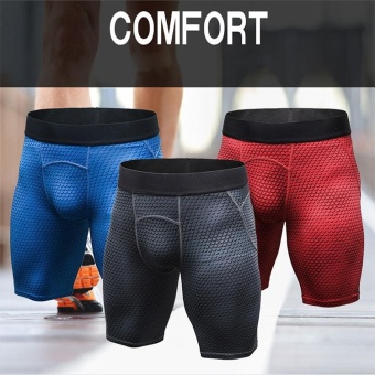 Men's Compression Shorts Baselayer Cool Dry Sports Tights (Blue) - Intl June 2018 - 2 Men's Compression Shorts Baselayer Cool Dry Sports Tights (Blue) - intl - 2