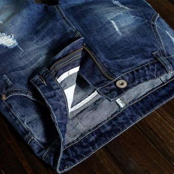 Men's Denim Hole Middle Pants Frayed Fifth Jeans Breeches Jeans Pirate Shorts For Men Hot Pants - Intl June 2018 - 3 Men's Denim Hole Middle Pants Frayed Fifth Jeans Breeches Jeans Pirate Shorts For Men Hot Pants - intl - 3