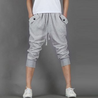 Mens Casual Jogger Sports Shorts Pants (Light Gray) June 2018 - 3 Mens Casual Jogger Sports Shorts Pants (Light gray) - 3