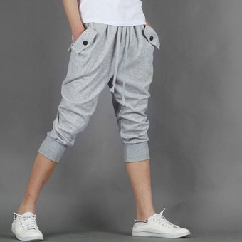 Mens Casual Jogger Sports Shorts Pants (Light Gray) June 2018 - 2 Mens Casual Jogger Sports Shorts Pants (Light gray) - 2
