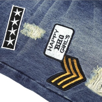 Mens High Quality Patch Jeans Ripped Jeans For Men Holes Pants Denim Trousers- Blue - Intl June 2018 - 2 Mens high quality Patch Jeans ripped jeans for men holes pants denim trousers- Blue - intl - 2