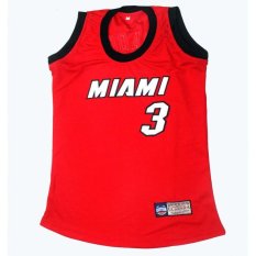 Miami Heat 3 Wade Basketball Jersey (Red)