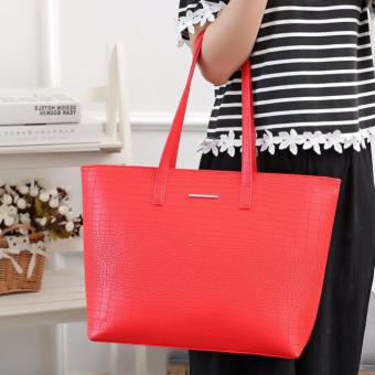MNG Mango Croco Shopper Tote Bag (Red) June 2018 - 2 MNG Mango Croco Shopper Tote Bag (Red) - 2