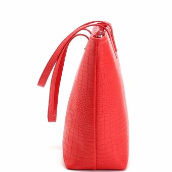MNG Mango Croco Shopper Tote Bag (Red) June 2018 - 3 MNG Mango Croco Shopper Tote Bag (Red) - 3