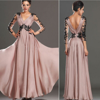 Moon Sunday Floral Print Women's Casual Fashion & BohemiaSummer Elegant Chiffon Long Dress For Holiday & Beach - Intl April 2018 - 3 Moon Sunday Floral Print Women's Casual Fashion & BohemiaSummer Elegant Chiffon Long Dress for Holiday & Beach - intl - 3