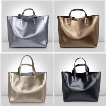 Munoor Womens Tote Bags 100% Genuine Cowhide Leather Fashionable Shoulder Lady Bags Handbags For Travel (Champagne) - Intl July 2018 - 4 Munoor Womens Tote Bags 100% Genuine Cowhide Leather Fashionable Shoulder Lady Bags Handbags for Travel (Champagne) - intl - 4