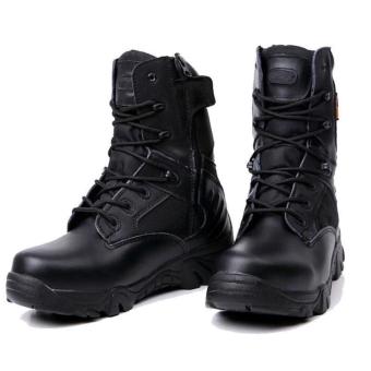 New Army Tactical Desert Mens Leather Combat Boots Military Shoes Soldier BLACK - Intl June 2018 - 2 New Army Tactical Desert Mens Leather Combat Boots Military Shoes Soldier BLACK - Intl - 2