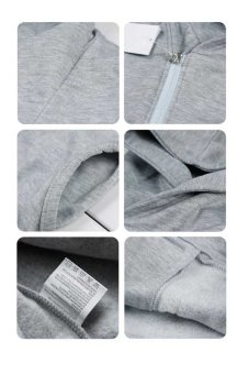 New Autumn And Winter Fashion Men's Sports Jacket Sweater Jacketlight Grey - Intl June 2018 - 4 New autumn and winter fashion men's sports jacket sweater jacketlight grey - Intl - 4