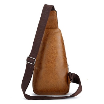 New Men Cowhide Leather Chest Pack Sports Outdoor Leisure CrossbodyBag Hiking Daypack Cycling Travel Double-deck Sling Bag (Brown) -intl July 2018 - 3 New Men Cowhide Leather Chest Pack Sports Outdoor Leisure CrossbodyBag Hiking Daypack Cycling Travel Double-deck Sling Bag (Brown) -intl - 3