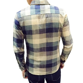 New Winter Men's Cotton Long-sleeved Color Plaid Shirt - Intl June 2018 - 3 New Winter Men's Cotton Long-sleeved Color Plaid Shirt - Intl - 3