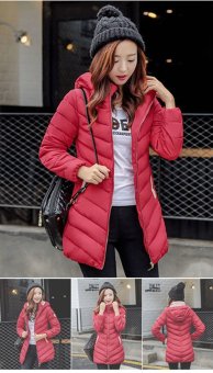 New Woman's Winter Jacket Down Cotton Jacket Slim Parkas Ladies Coat(Red) (Intl) June 2018 - 4 New Woman's Winter Jacket Down Cotton Jacket Slim Parkas Ladies Coat(Red) (Intl) - 4