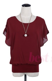New Womens Tops Fashion 2017 Summer Chiffon Blouse Plus Size Ruffle Batwing Short Sleeve Casual Shirt Black White Red Blue - Intl June 2018 - 2 New Womens Tops Fashion 2017 Summer Chiffon Blouse Plus Size Ruffle Batwing Short Sleeve Casual Shirt Black White Red Blue - intl - 2