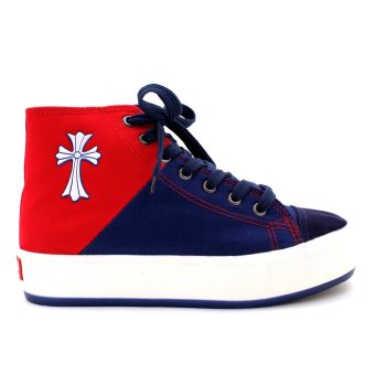 New York Sneakers Aviana High Cut Shoes (Blue/Red) June 2018 - 2 New York Sneakers Aviana High Cut Shoes (Blue/Red) - 2