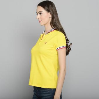 Newyork Army Ladies Stripes Collar Spandex Polo Shirt - Yellow June 2018 - 2 Newyork Army Ladies Stripes Collar Spandex Polo Shirt - Yellow - 2